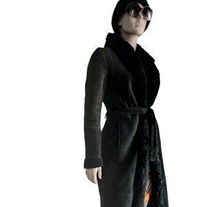 ITALIAN Shearling long coat, BENEDETTA NOVI, Made in Italy
